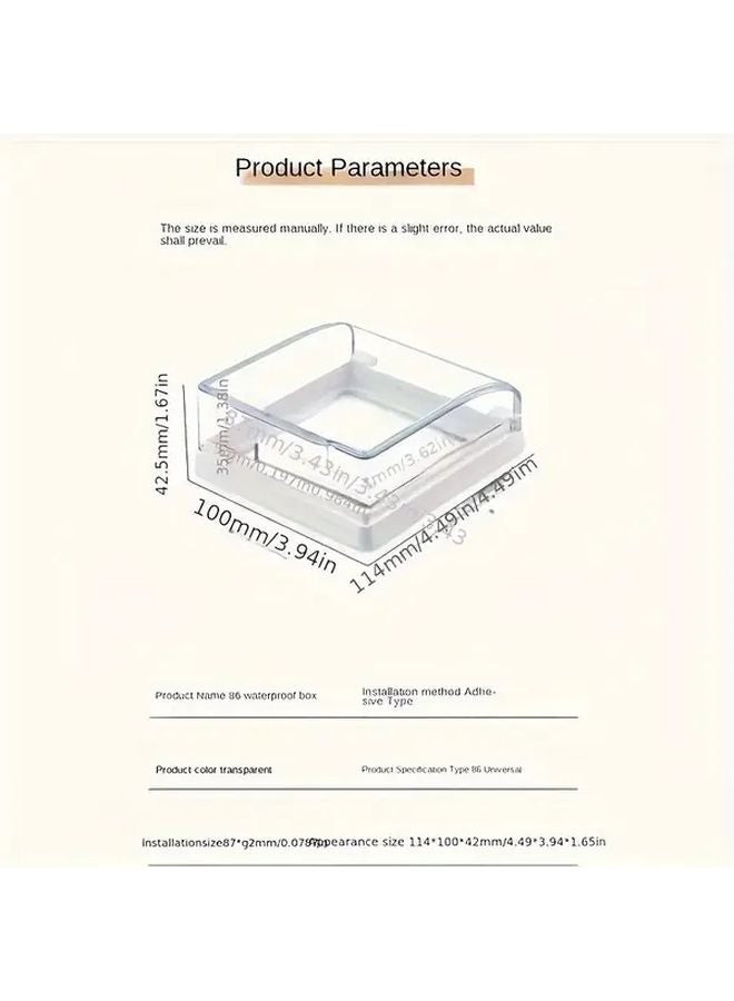 Adhesive Waterproof Outlet Cover 1pc Splash Proof Dustproof Protector Easy Peel Stick - Image 4