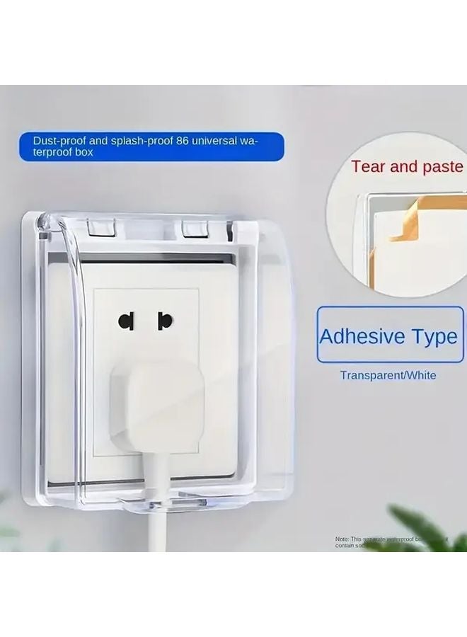 Adhesive Waterproof Outlet Cover 1pc Splash Proof Dustproof Protector Easy Peel Stick - Image 5