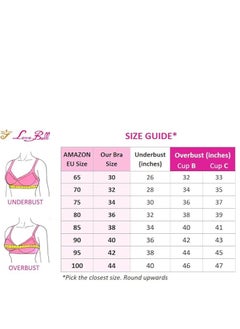 Love Bell Love Bell Women's Everyday Bra - Double-Layered, High Coverage, All-Day Comfort Bra (LIGHT RED)  - Image 5