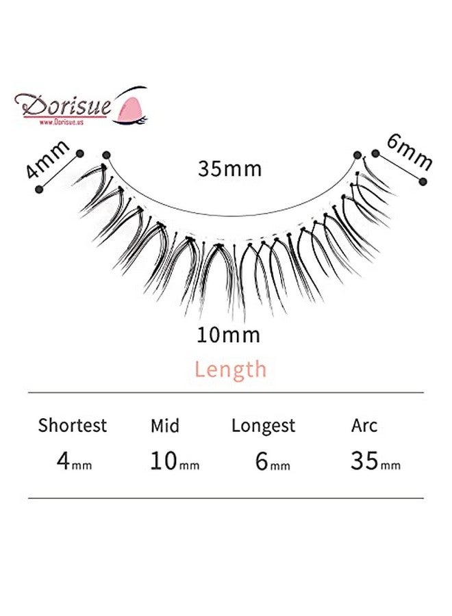 Dorisue Eyelashes natural look 3D lightweight Natural short eyelashes Perfect for Everyday lashes Handmade lashes with Hight Quality 4 pack E3 - Image 3