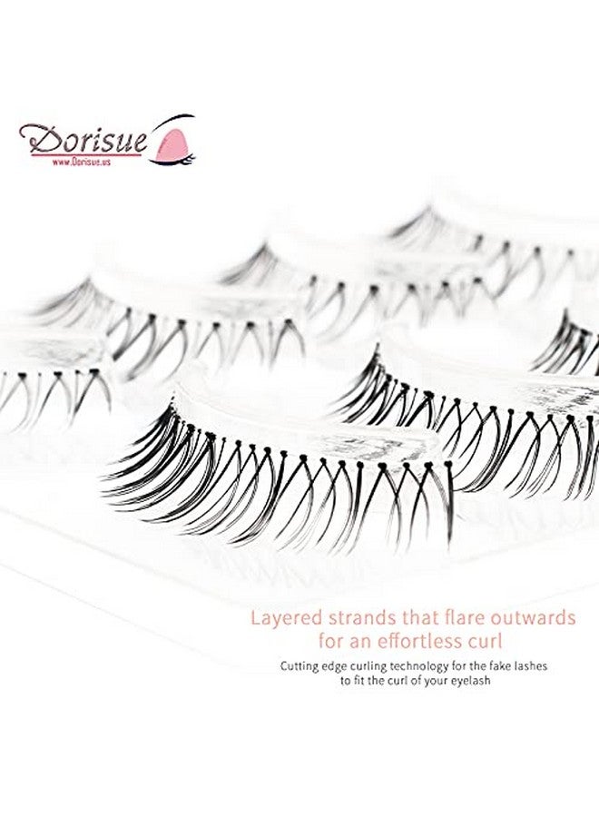 Dorisue Eyelashes natural look 3D lightweight Natural short eyelashes Perfect for Everyday lashes Handmade lashes with Hight Quality 4 pack E3 - Image 5