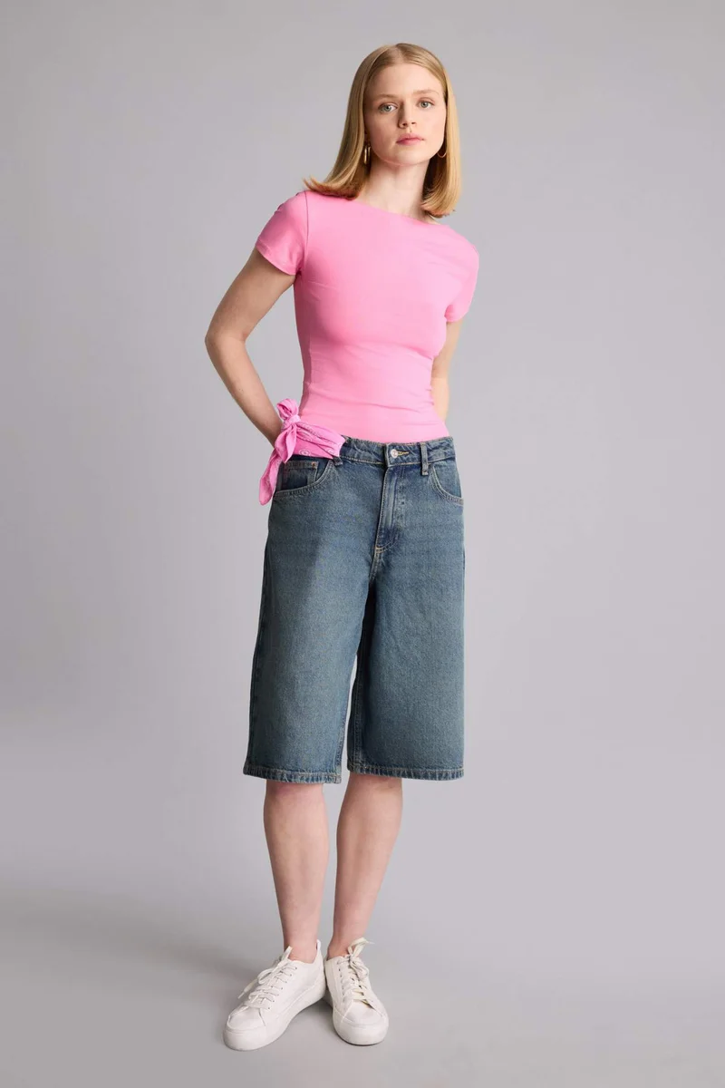DeFacto Slim Fit Crew Neck Short Sleeve T-Shirt