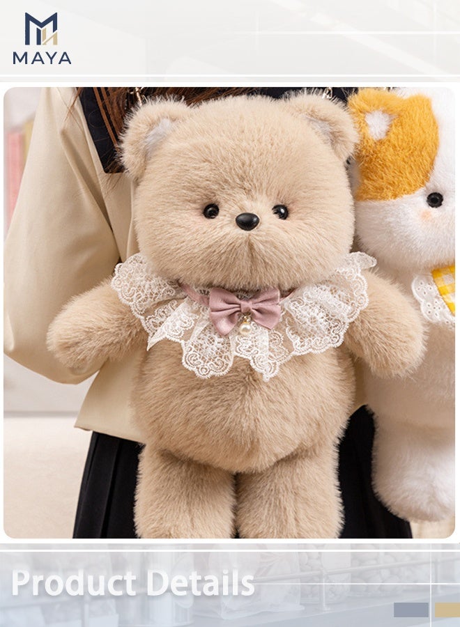 Maya Running Plush Teddy Bear, 16.5" Tall Bunny Fur Stuffed Animal Party Gifts Plush Toys Swinging makes it run - Image 5