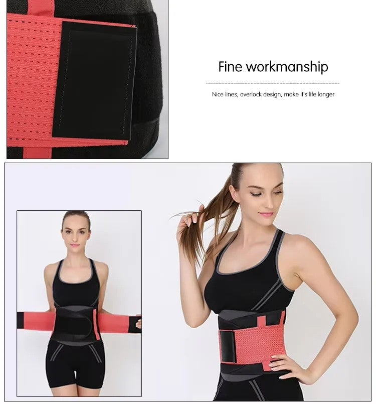 Bluejw Women Men Fitness Slimming Tummy Control Waist Trimmer - Sweet Sauna Effect Weight Loss Body Shaper Support Bands Belt - Image 2