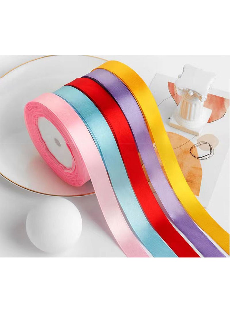 10pcs Rainbow Satin Ribbon Rainbow series,  (5/8'' x 25 Yards Each) 1.5cm Width 22M Per Roll Fabric Gift Wrapping Ribbon for Gift Wrapping, Birthday & Wedding Decorations, Invitations & Crafts ,Bouquet,Gift Packaging,DIY Bow Making ﻿ - Image 5