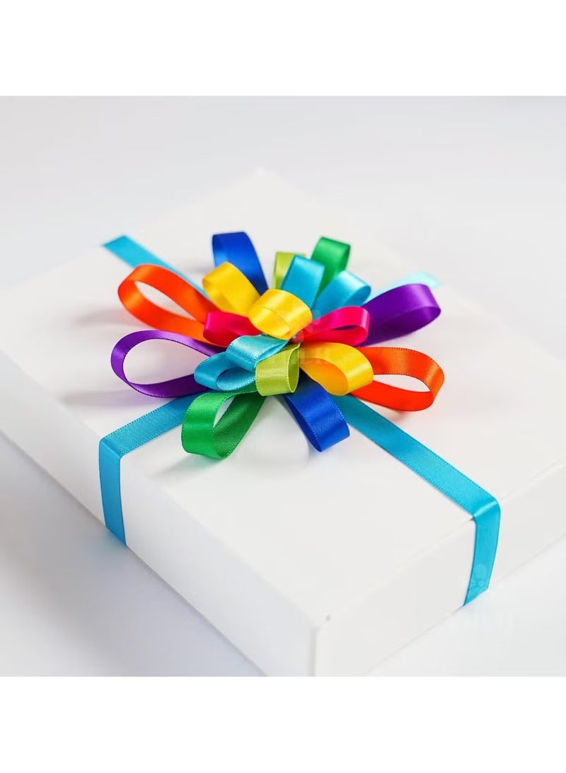 10pcs Rainbow Satin Ribbon Rainbow series,  (5/8'' x 25 Yards Each) 1.5cm Width 22M Per Roll Fabric Gift Wrapping Ribbon for Gift Wrapping, Birthday & Wedding Decorations, Invitations & Crafts ,Bouquet,Gift Packaging,DIY Bow Making ﻿ - Image 2