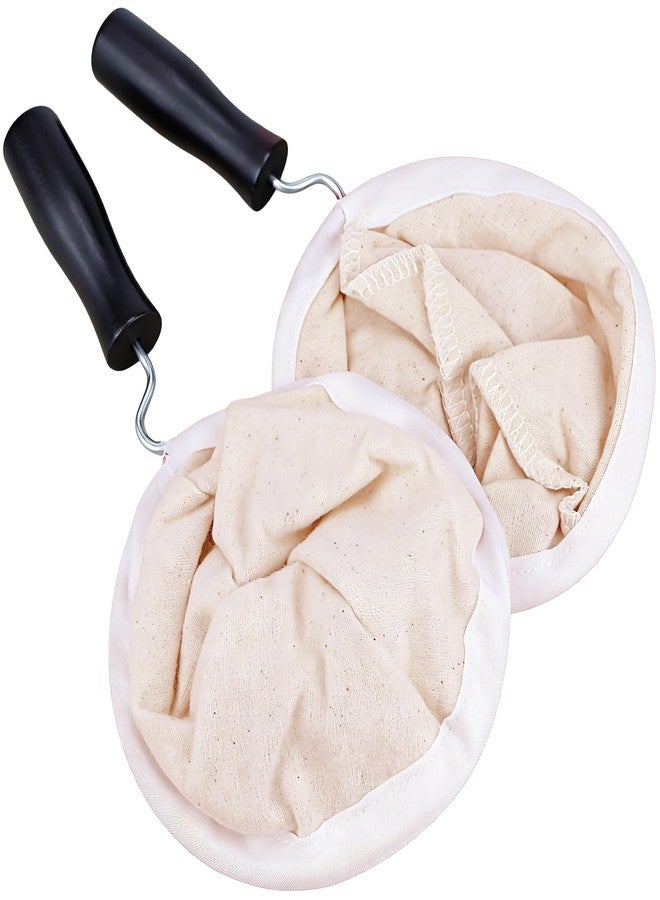 DOERDO DD 2 Pcs Reusable Coffee Sock – Large Flannel Cloth Coffee Filter with Wooden Handle, Handmade Pour Over Coffee Filter Bag for Home Brewing - Image 1