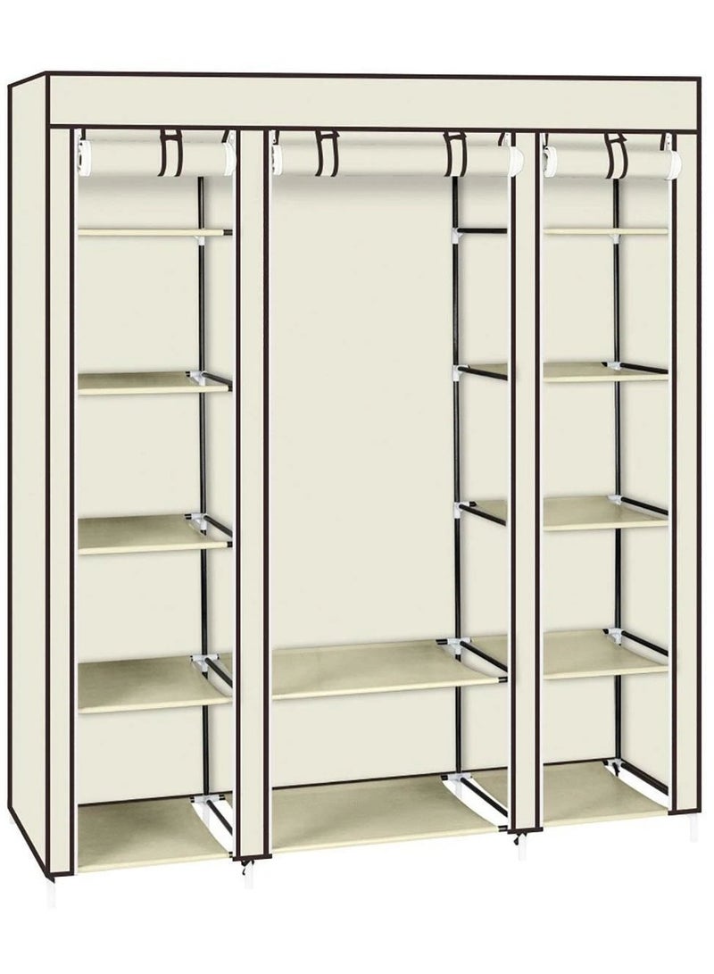 أصلي ب د خزانة ملابس محمولة (دولاب ملابس) لتنظيم وتخزين الملابس مع خزانة ملابس من القماش غير المنسوج، قوية ومتينة للغاية وسريعة وسهلة التجميع من اسول بي دي - Image 1