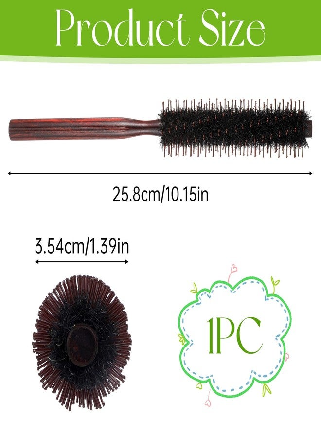 Sliverdew Small Round Hair Brush, Natural Boar Bristle Roller Brush with Reinforced Bristles, Texture Comb for Styling & Volumizing Bangs Blowouts Thin, Thick, Curly Hair - 1.4" Diameter - Image 4