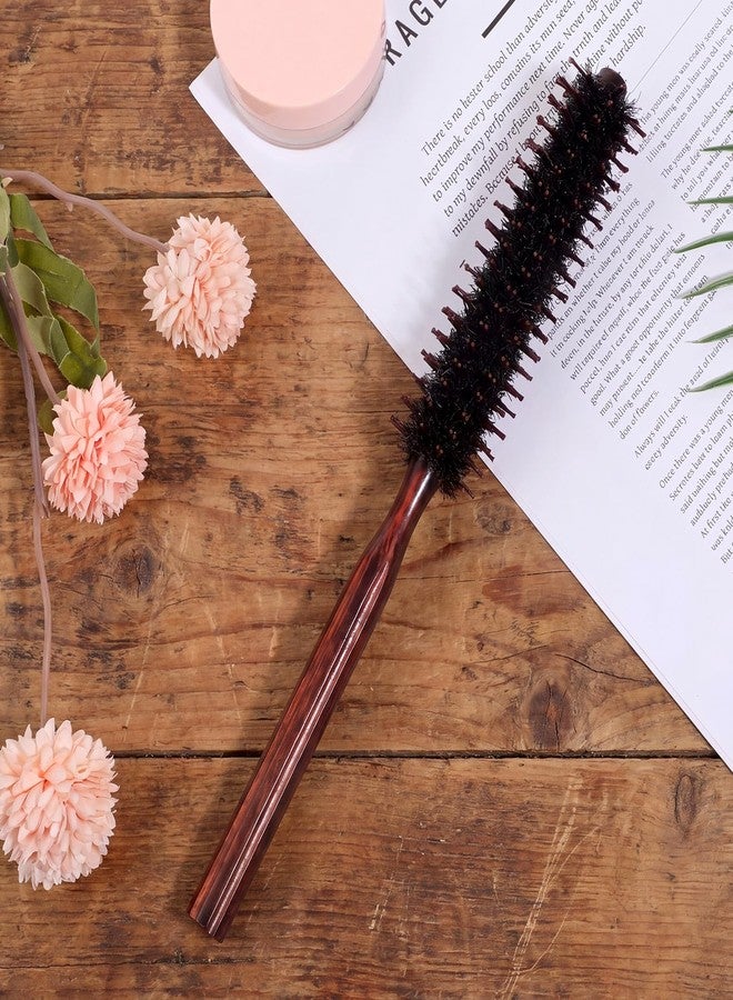 Sliverdew Small Round Hair Brush, Natural Boar Bristle Roller Brush with Reinforced Bristles, Texture Comb for Styling & Volumizing Bangs Blowouts Thin, Thick, Curly Hair - 1.4" Diameter - Image 5
