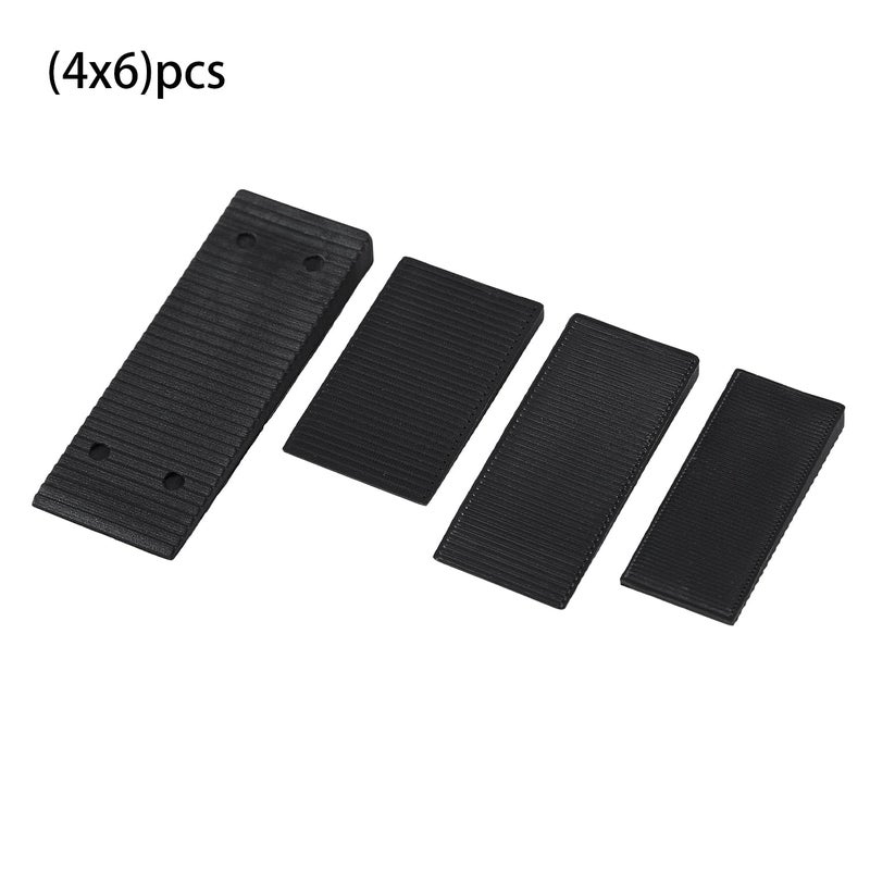 ZZJMCH 24 Pack Black Multi Purpose Furniture Plastic Shims for Leveling Extreme Weight Capacity Wedges Easy to Snap Cut-to-fit Size Leveler for Toilet Shims, Doors, Windows, Sheds, Table - Image 3