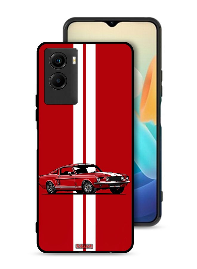 Tolwak Vivo Y55s 5G (2021) Protective Case Cover Vintage Car Abstract Art - Image 1