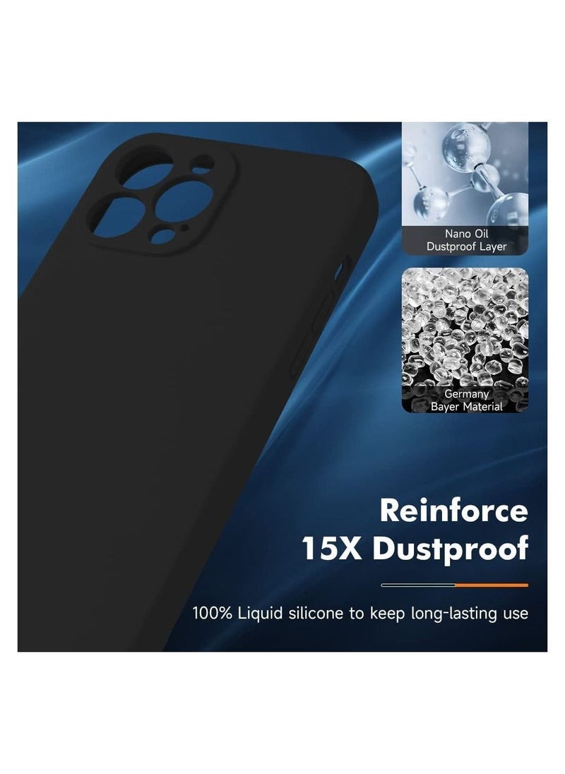 Silicone Magnetic Case for iPhone 14 Pro + 2 Pack Tempered Glass Screen Protector Magsafe Case  - Image 4
