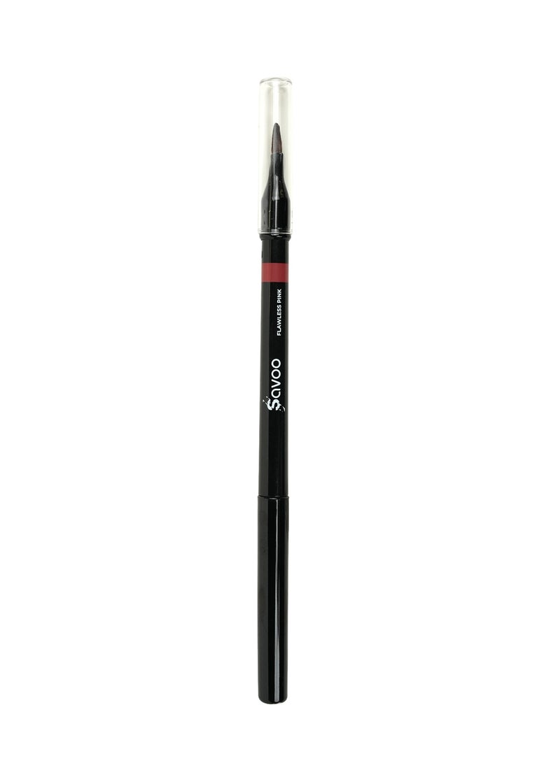 Savoo Lip Liner – Flawless Pink | Creamy Long-Lasting Lip Pencil with Jojoba Oil & Lip Booster Peptides | Vegan, Waterproof, Recyclable | Defines & Enhances Lips – 6 Shades - Image 2