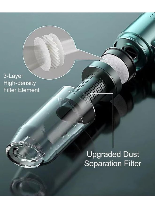 ريتش لايف يدوية لاسلكية بدون فرشاة من ريتش لايف | قوة شفط عالية ١٢٠٠٠ باسكال | صغيرة الحجم وقابلة لإعادة الشحن | مكنسة كهربائية صغيرة لاسلكية للسيارة والمنزل - Image 2