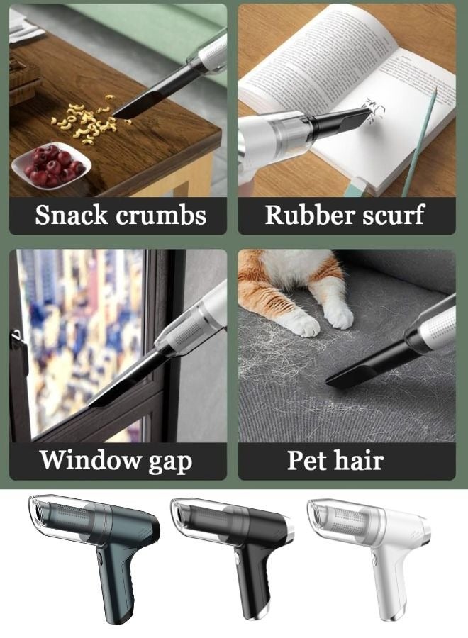 ريتش لايف يدوية لاسلكية بدون فرشاة من ريتش لايف | قوة شفط عالية ١٢٠٠٠ باسكال | صغيرة الحجم وقابلة لإعادة الشحن | مكنسة كهربائية صغيرة لاسلكية للسيارة والمنزل - Image 5