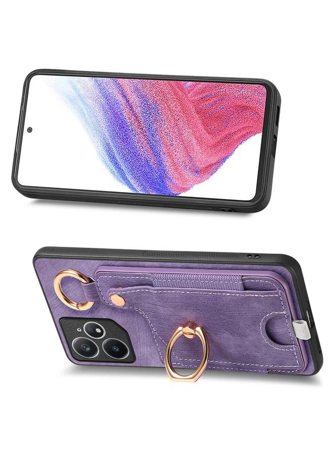 اس-توب جراب هاتف Realme Neo 7 بتصميم كلاسيكي مع حلقة تعليق وحقيبة بطاقات - Image 4