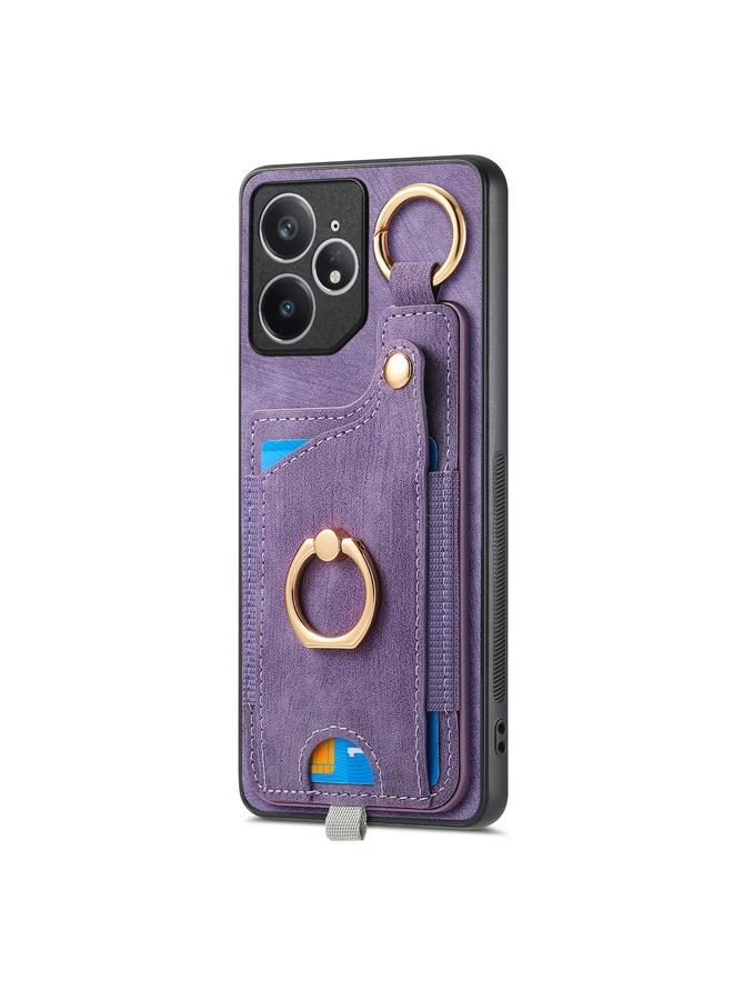 اس-توب جراب هاتف Realme Neo 7 بتصميم كلاسيكي مع حلقة تعليق وحقيبة بطاقات - Image 2