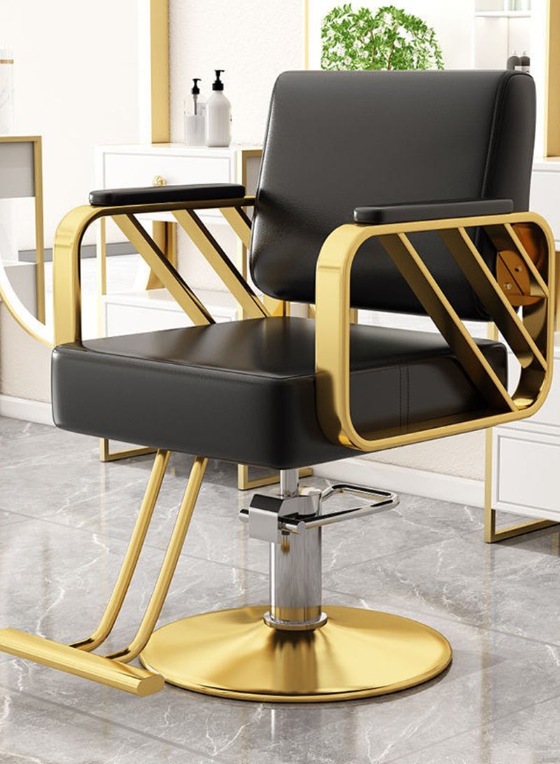ETG Barber Chair, Salon Chair for Hair Stylist Hydraulic Barber Chair for Hair Salon Shop, Salon Chair 360 Degrees Rolling Swivel Hair Styling Chair, Adjustable Height Hair Stylist Tattoo Salon Equipment  - Image 1