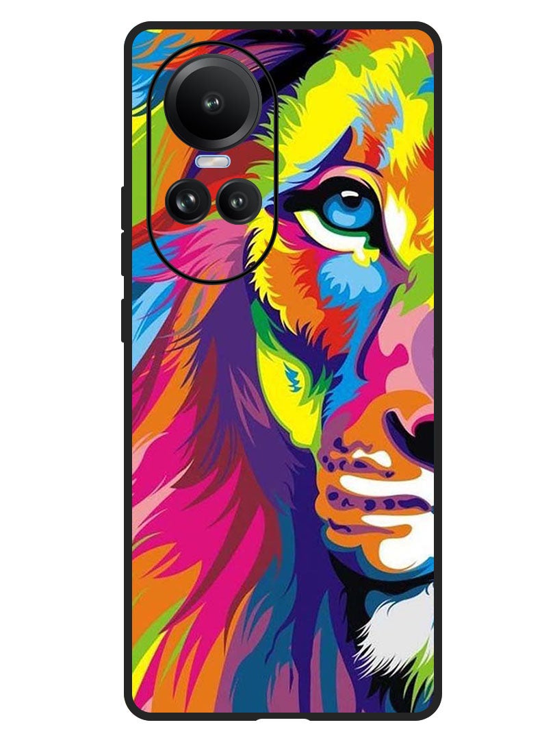 Theodor Protective Case Anti Scratch Shock Proof Bumper Cover For Oppo Reno 10/10 Pro Half Lion Art - Image 1