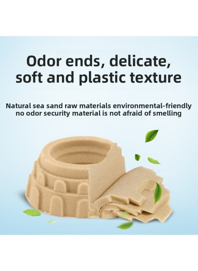 Children's Space Toy Sand Amusement Park Colored Sand Non-sticky Hand Star High-end Magic Sand Shaping Space Sand Set-Color:Green-Specifications:16kg High-end Sand Set + Folding Sand Table + Cartoon Box +169 Mold