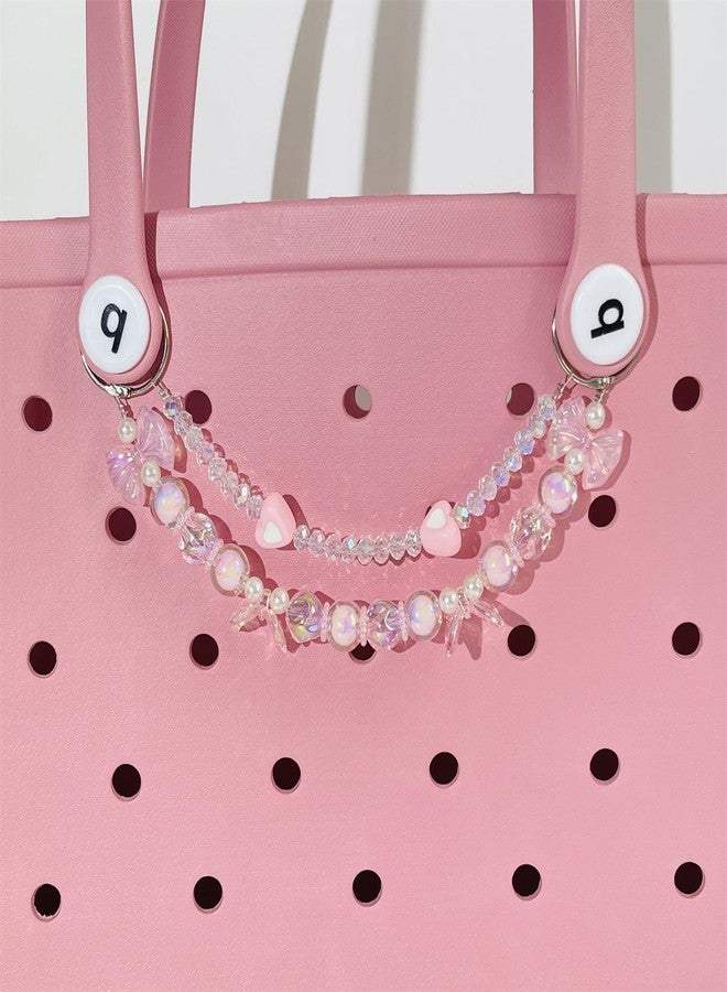 QTMY Boho Butterfly Bow Beaded Charms for Bogg Bag Accessories Rubber Beach Bag, Boho Purse Charms,59 - Image 5