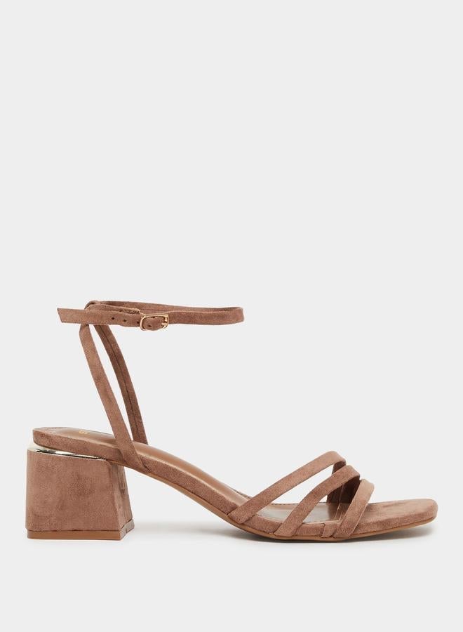 ستايلي صندل بكعب سميك وأربطة - Image 1