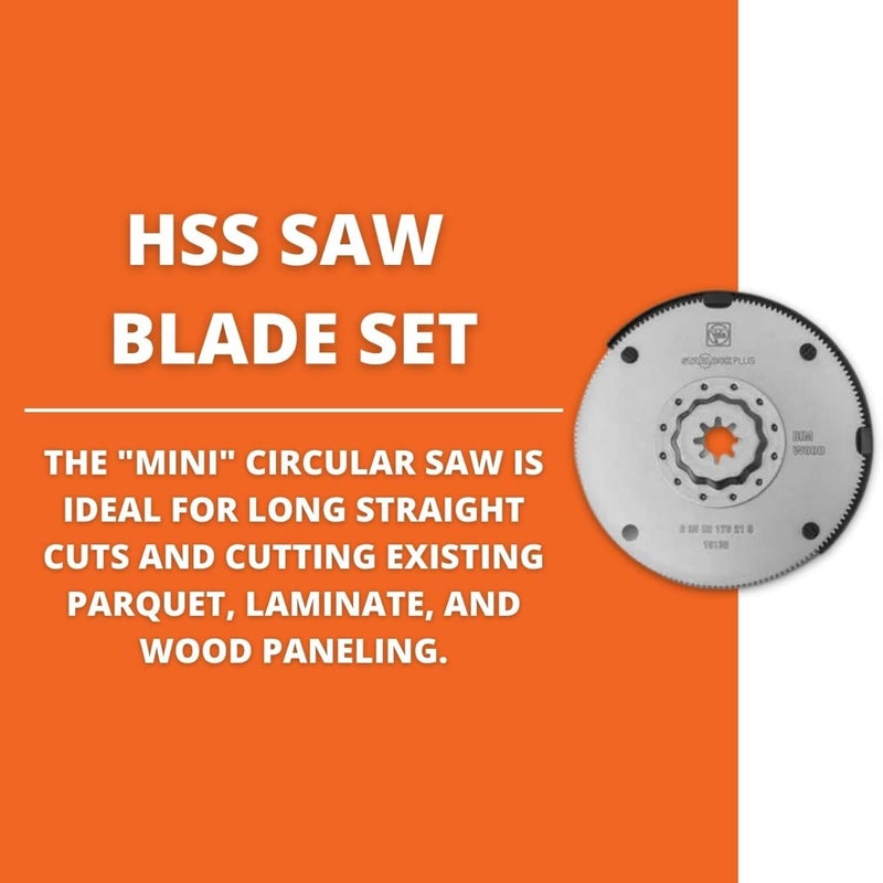 Fein Starlock Plus High Speed Steel Bimetal Oscillating Saw Blade Set - ""Mini"" Circular Shape For Laminate And Wood Paneling - Fits Most Multitools - 35222952010 - Image 3