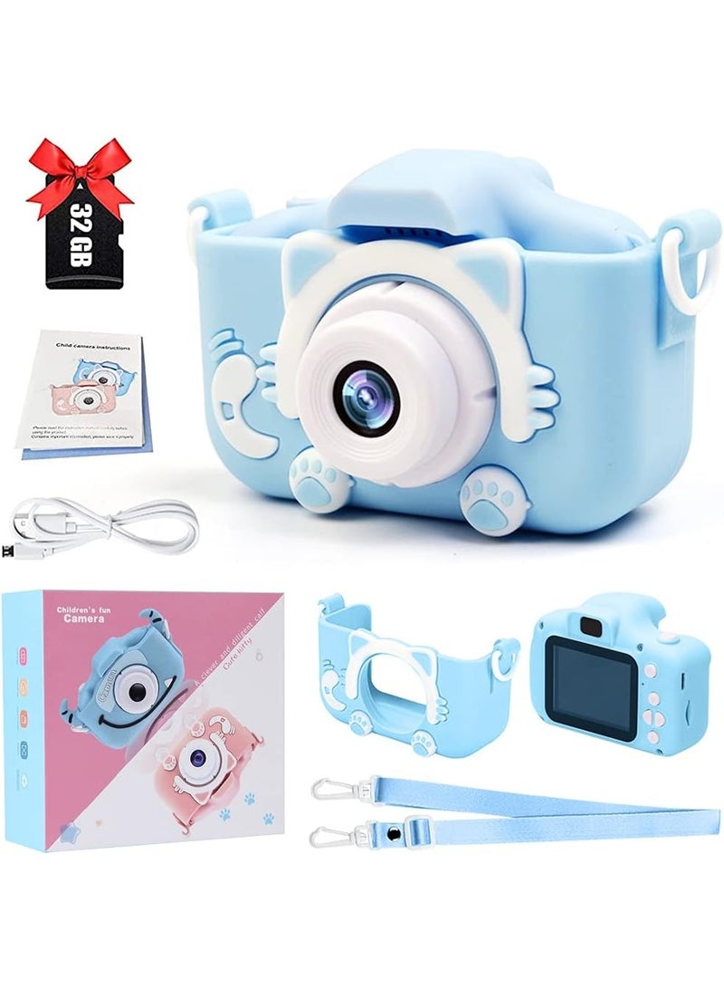 Kids HD Digital Video & Selfie Camera for Ages 3-12 with 32GB SD Card - Blue - Image 5