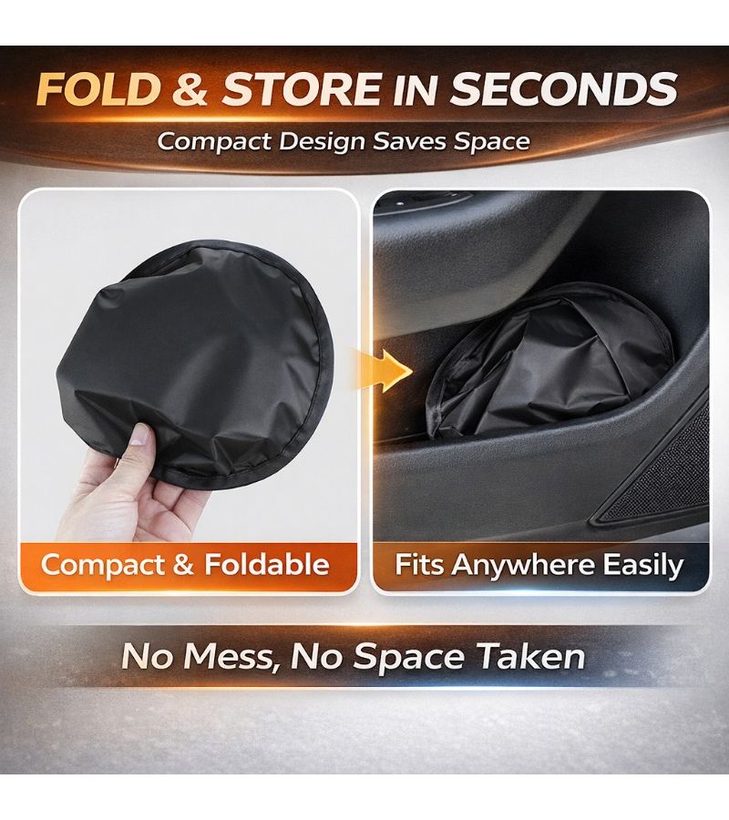 Black Curved Car Side Window Sunshade UV Heat Block Static Cling Foldable Visor - Image 4