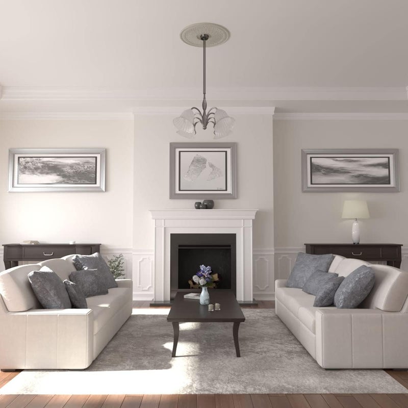 Ekena Millwork CM29OAPCC Oak leaf Ceiling Medallion, Pot of Cream Crackle, 29 1/8"OD x 3 5/8"ID x 1"P - Image 4