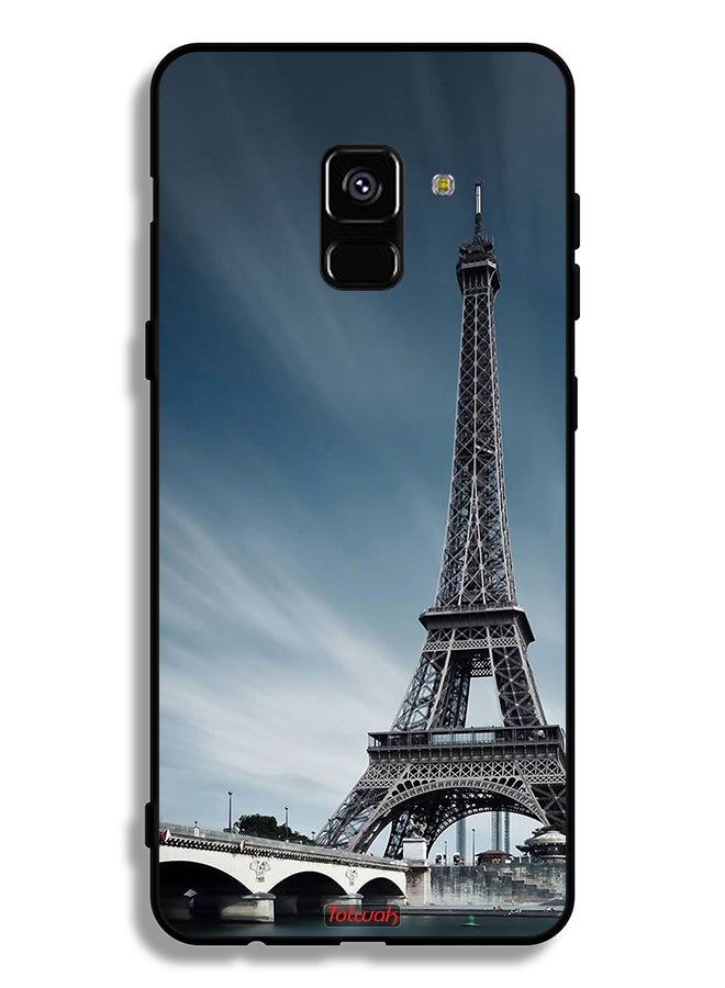 Tolwak Samsung Galaxy A8 Plus (2018) Protective Case Cover Eiffel Tower - Image 1