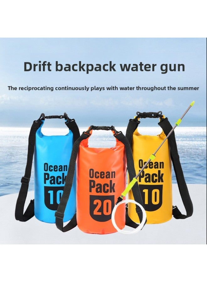Generic Waterproof Backpack Beach Bag Mountaineering Backpack Swimming Rafting Waterproof Bag Portable Outdoor Waterproof Bag-color:10 Liters 19*29.5*55-capacity:yellow  - Image 2
