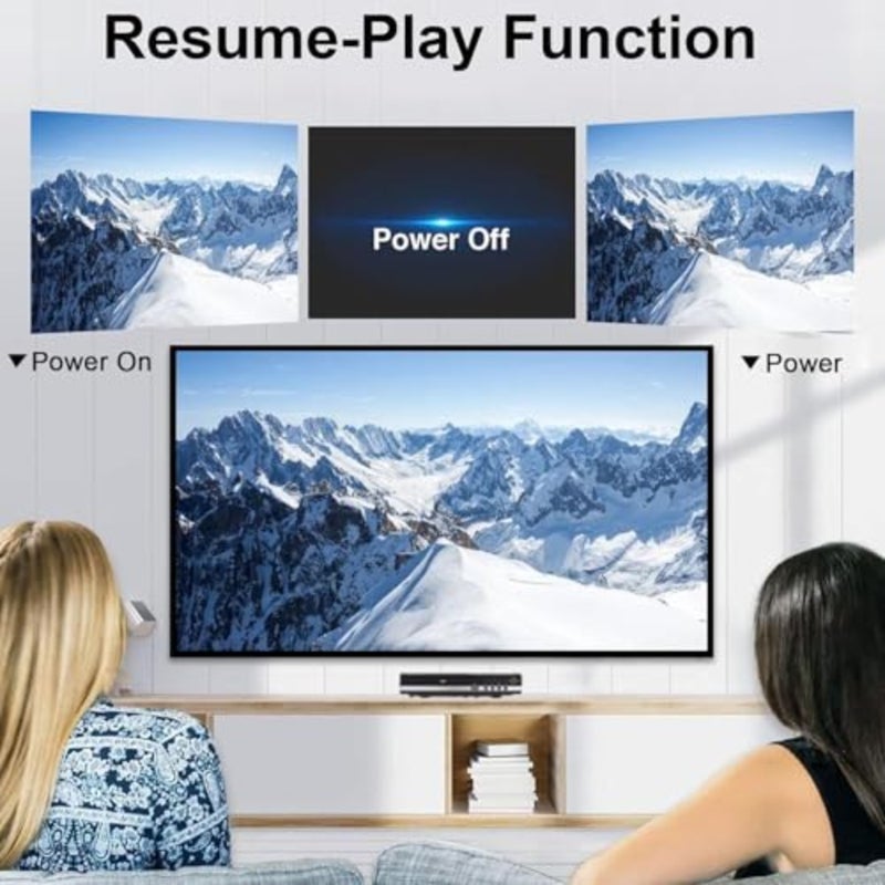 HD DVD Player for TV CD Player for Home HDMI and RCA Cables Remote Control USB Input 1080p All Region Free Breakpoint Memory Support TV Monitor and Projector - Image 3
