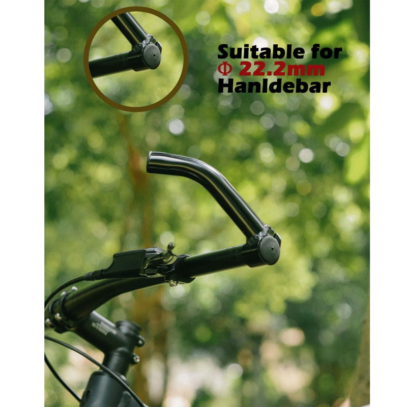 Thinvik Bike Bar Ends, Aluminium Alloy MTB Bicycle Handlebar Ends, Bike Bar Extender for Mountain Bike, Black - Image 3