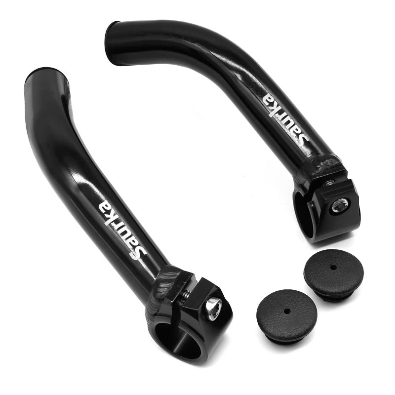 Thinvik Bike Bar Ends, Aluminium Alloy MTB Bicycle Handlebar Ends, Bike Bar Extender for Mountain Bike, Black - Image 1