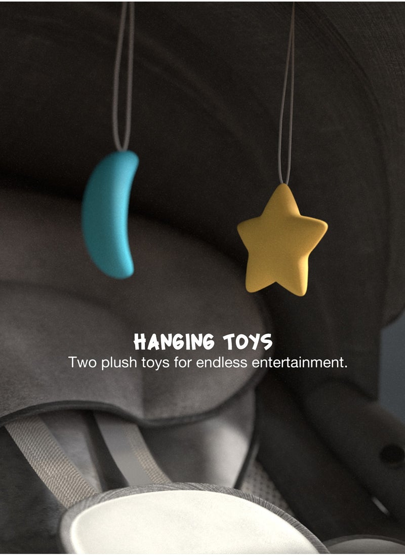BAYBEE - Baybee Lullabies Automatic Electric Baby Swing Cradle for Baby with Adjustable Swing Speed, Recline, Bluetooth & Music | Baby Rocker with Mosquito Net, Safety Belt & Toys | Swing for Baby Black - Image 1