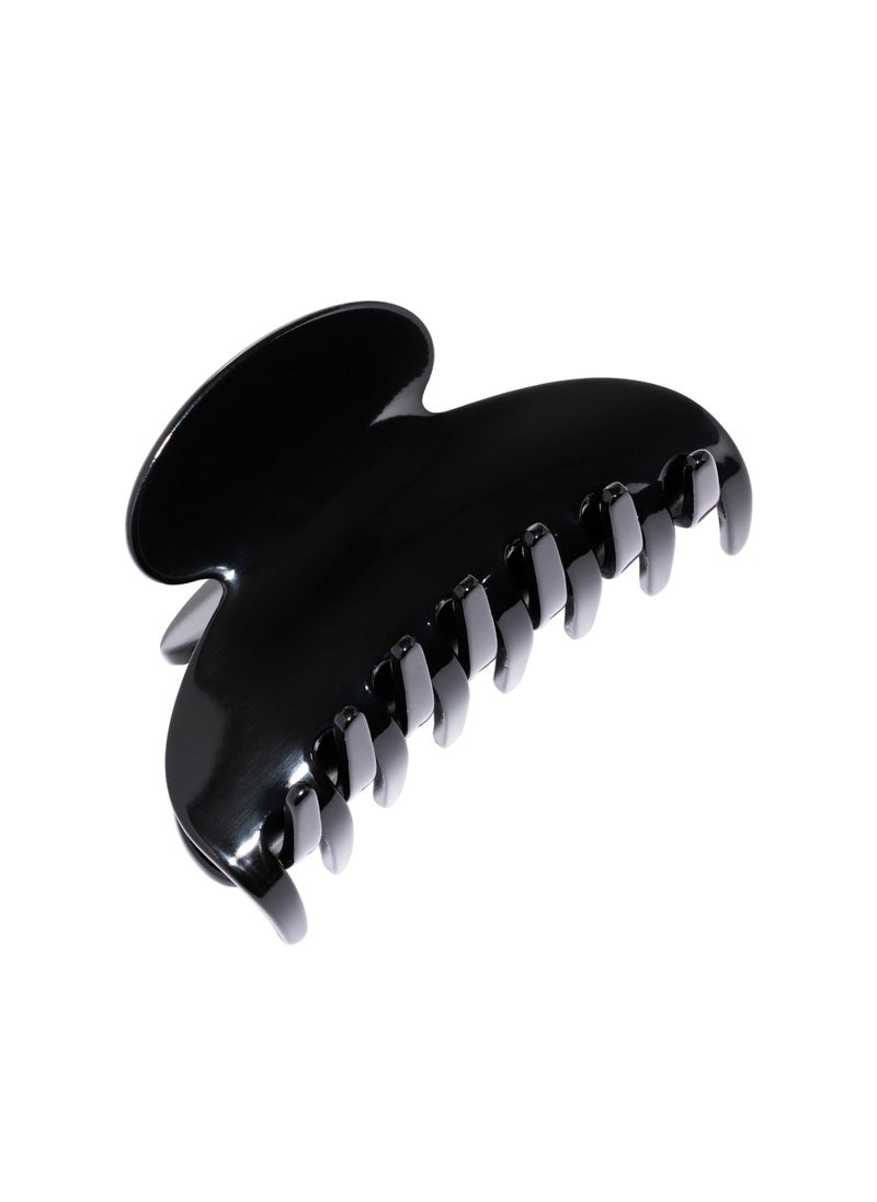 France Luxe - France Luxe Couture Medium Hair Clip for Women - Black Cellulose Acetate Claw Clip for Thick Hair - Image 1