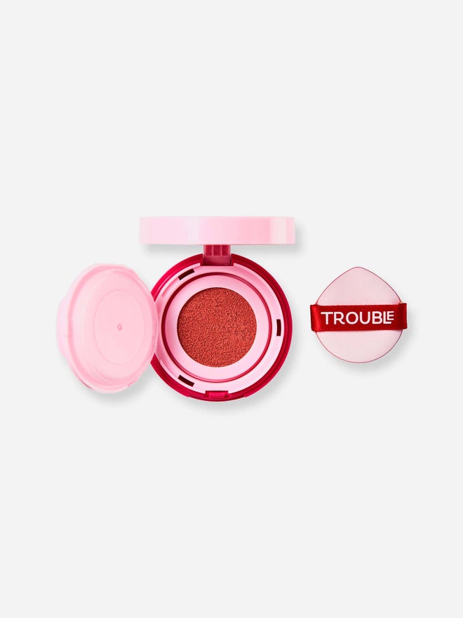 Trouble Maker Press Play Blush Cushion On Repeat Rosie Pink - Image 1