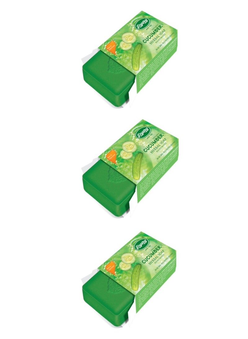 صابون أعشاب بالخيار 75 غرام - 3قطع