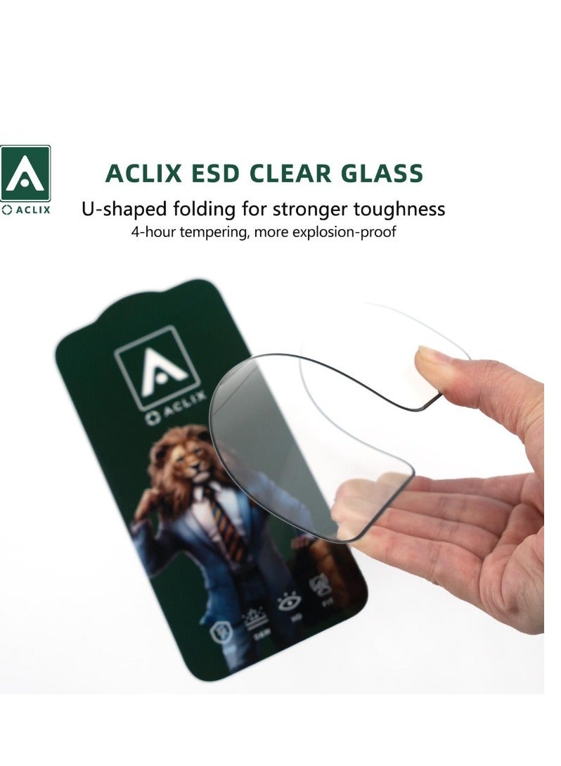 ACLIX 3D Curved Tempered Glass Screen Protector With For Galaxy S10 Plus 5G Clear/Black - Image 2