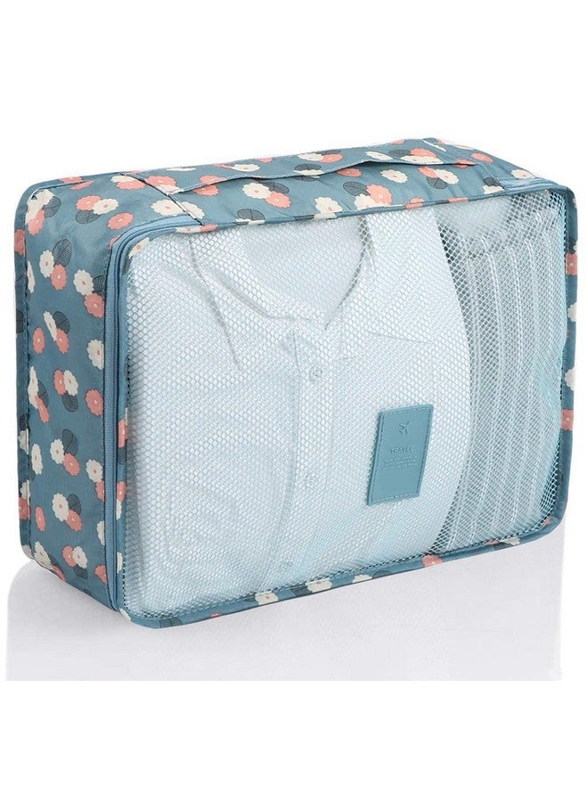 SKVM travel organizer 7 in 1 Nylon Travel Laundry Cosmetics Makeup Bags Organizer Packing Cubes with Shoe Bag - Image 3