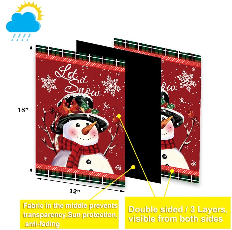 CDLong Seasonal Garden Flags Set of 12 Double Sided 12 x 18 Inch Yard Flags, Small Garden Flags for Outside, Fall Winter Halloween Christmas Outdoor Flags, Holiday Flags for All Seasons - Image 2