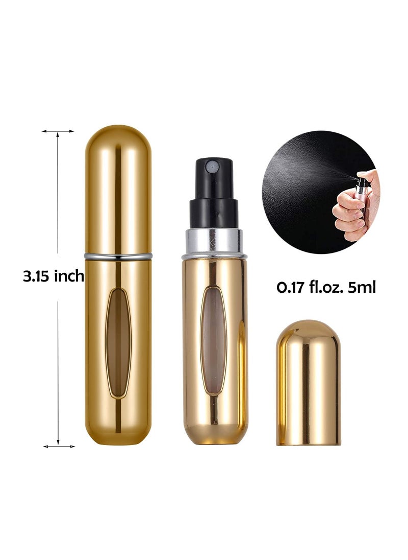 AMJ - 7 Piece Matte Multi color Portable Mini Refillable Atomizer Perfume Bottle, Perfume Spray, Scent Pump Case, Travel Pack of 5ml (Empty Perfume Bottle) - Image 1