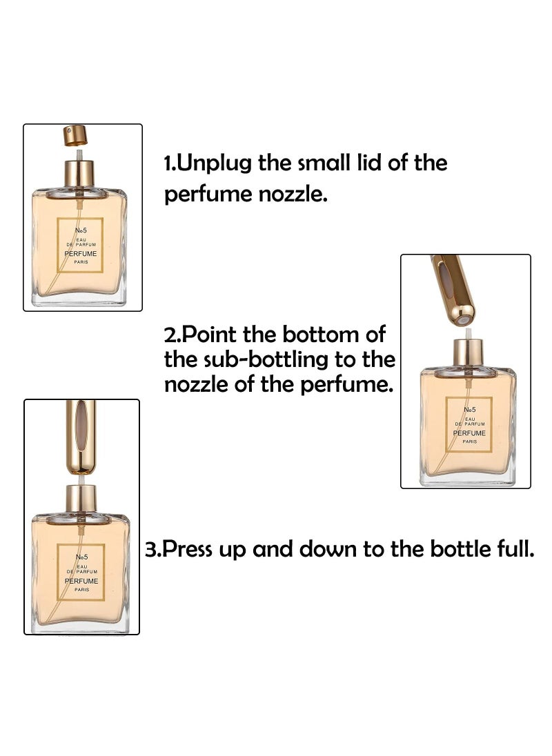 AMJ - 7 Piece Matte Multi color Portable Mini Refillable Atomizer Perfume Bottle, Perfume Spray, Scent Pump Case, Travel Pack of 5ml (Empty Perfume Bottle) - Image 1