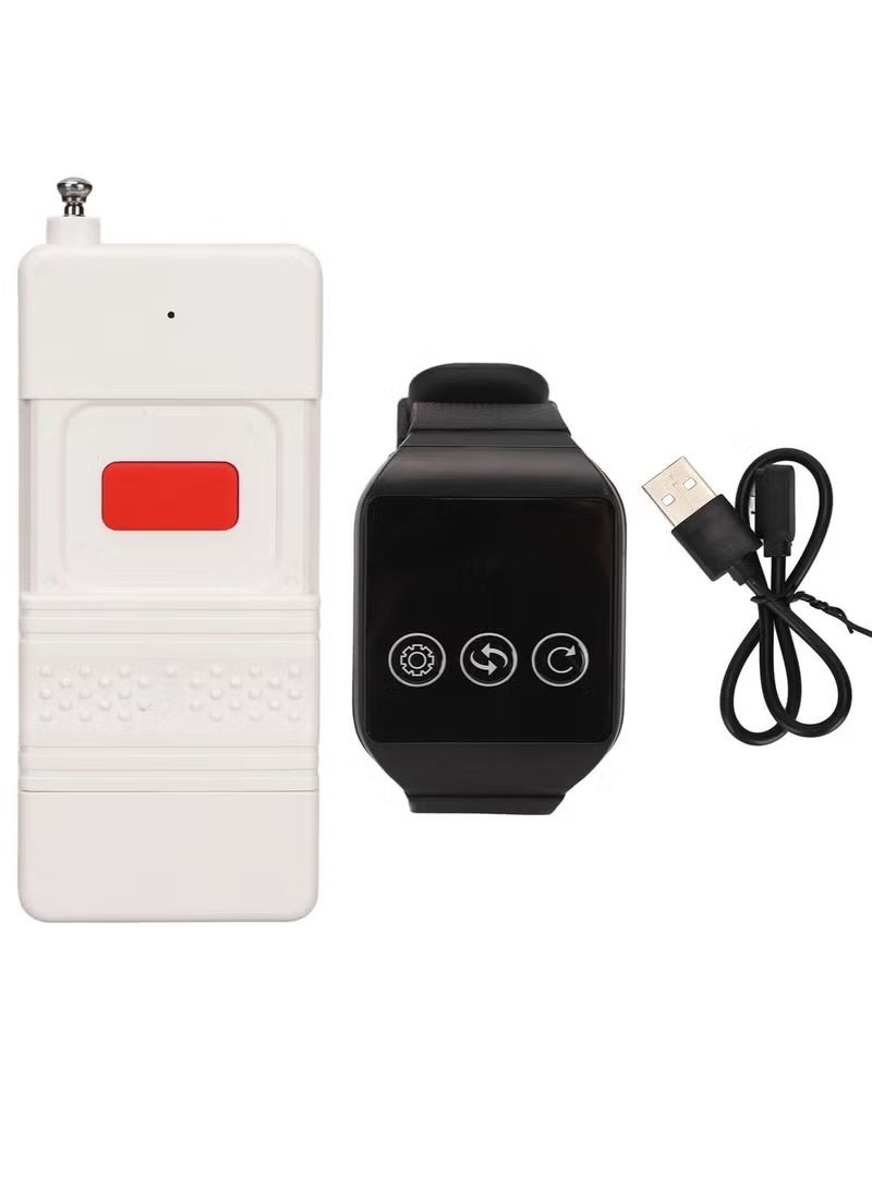 الاتصالات اللاسلكية والخالية من بطاقة SIM تساعد على مشاهدة Caregiver Pager Safe Water Resistant SOS Call Button Nurse Alert System لمنزل التمريض / المسنين / المرضى / المعوقين. - Image 3