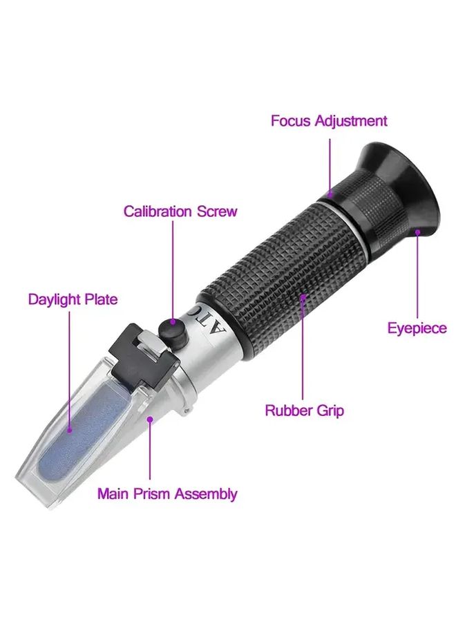 Wine Brewing Refractometer 3 In 1 Measures Sugar Content 0 40 And Alcohol Content 0 25 With ATC - Image 5