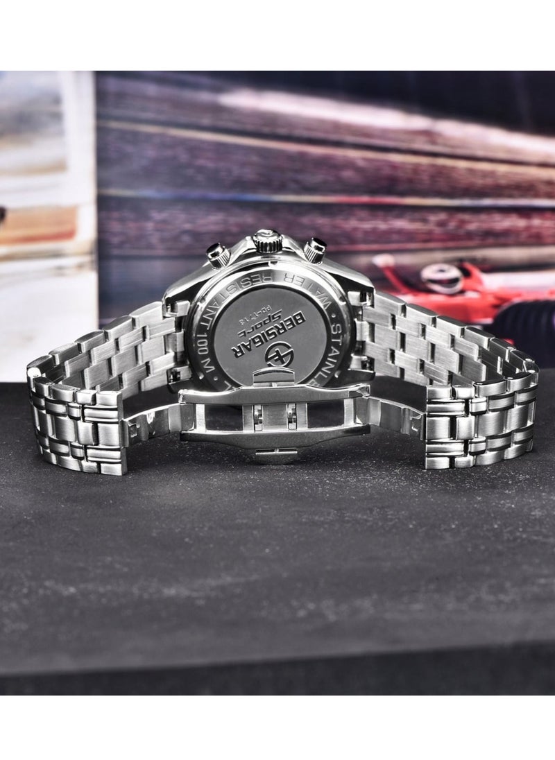 بيرسيجار ساعة Bersigar BG-1713 Ocular Luxury Design مقاومة للماء من الفولاذ المقاوم للصدأ  - Image 4