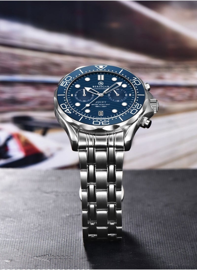 بيرسيجار ساعة Bersigar BG-1713 Ocular Luxury Design مقاومة للماء من الفولاذ المقاوم للصدأ  - Image 5