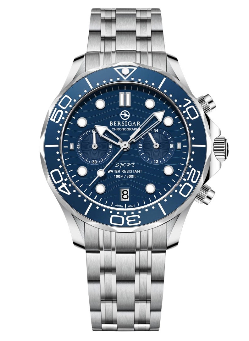بيرسيجار ساعة Bersigar BG-1713 Ocular Luxury Design مقاومة للماء من الفولاذ المقاوم للصدأ  - Image 1